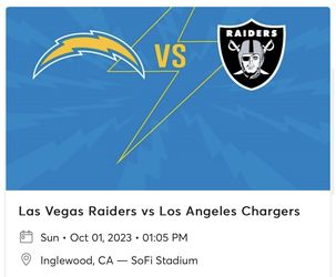 Las Vegas Raiders Vs Los Angeles Chargers Tickets for Sale in San Diego, CA  - OfferUp