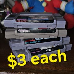 Super Nintendo Snes Games $3 Each 