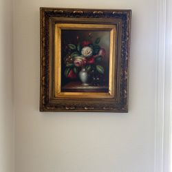 Framed Floral Painting 