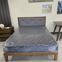 BRAND NEW 
Baxton Studio Abner Dark Gray and Brown Finished Wood Queen Size Bed