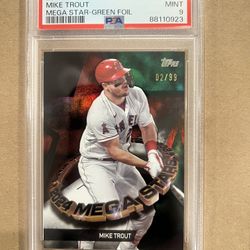 2024 Topps Mega Star Mike Trout Green Foil TMS1  02/99