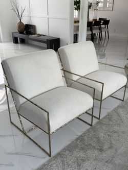 PAIR OF UNIVERSAL FURNITURE BASTIAN CHAIRS- NEE NEVER SAT ON- Retail $1700 Each