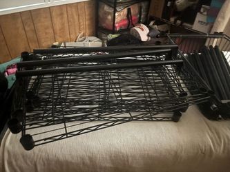 Closet with storage rack