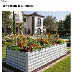 8’x4’x2’ galvanized flower bed.