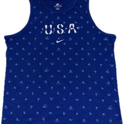 Team USA Nike Olympic Team Blue Tank Top Shirt Mens Large New $40 MSRP