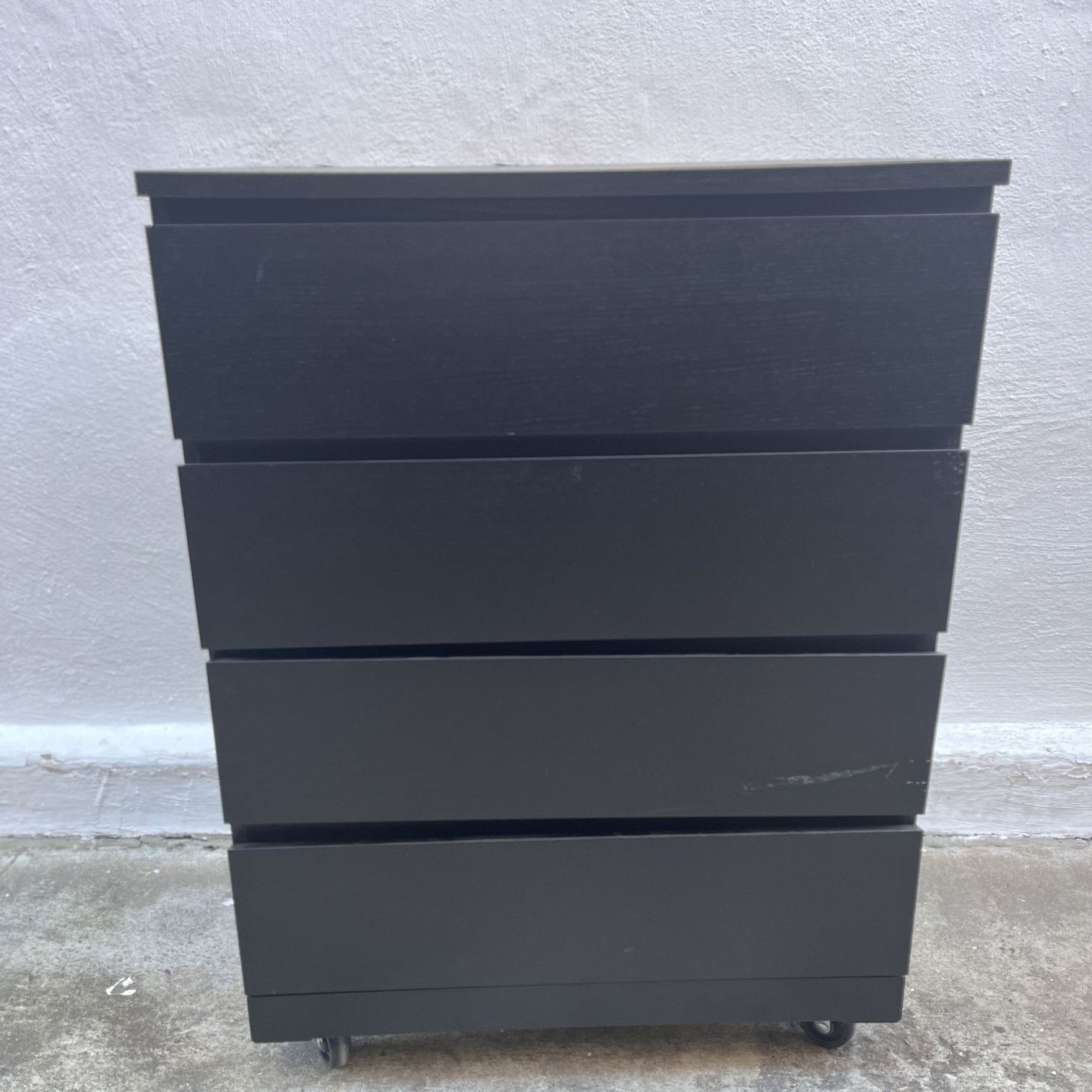 IKEA MALM 4-drawer chest, black-brown 31 1/2x39 3/8 