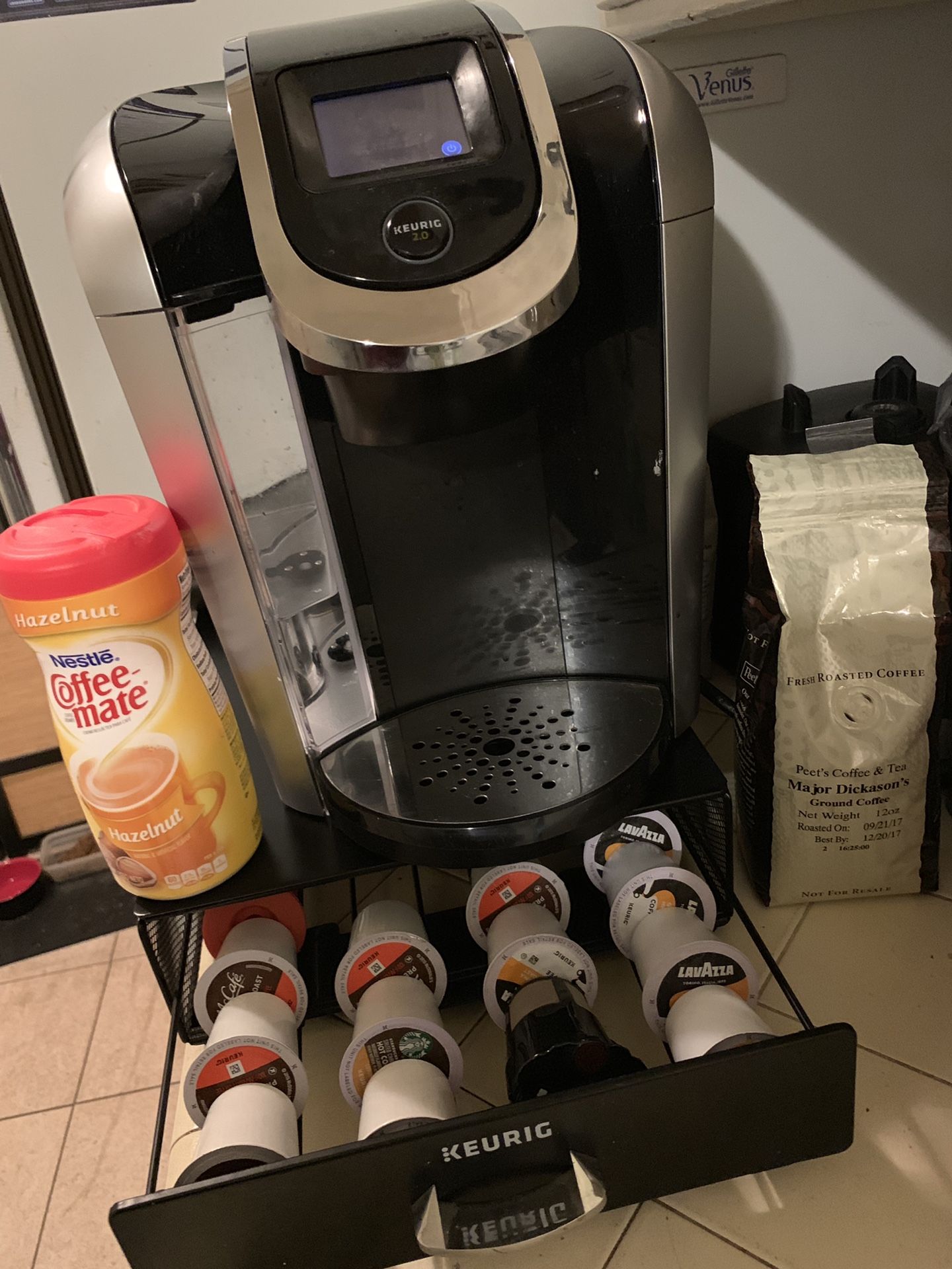 Keurig with Keurig tray