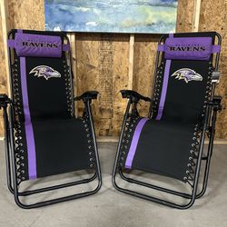 SUPER RARE - Logo Brand Anti-Gravity Baltimore Ravens Lounge Chairs W/Tags!! - Delivery Available!