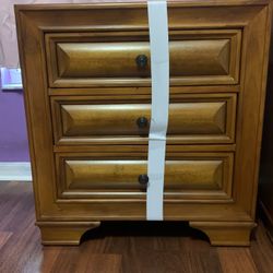 Wood 3 Drawer Side Tables