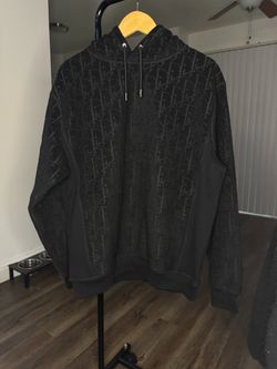 Dior towel print hoodie size M black