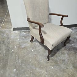 Queen Anne or Chippendale Style upholstered Armchair.
