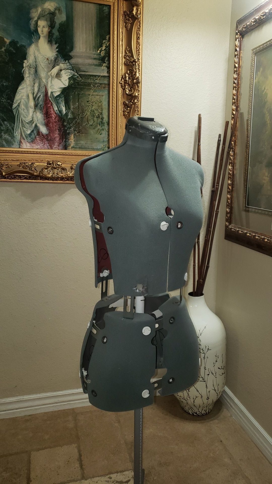 VINTAGE ADJUSTABLE MADE IN ENGLAND DRESS FORM SEWING MANNEQUIN for Sale