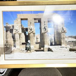 Four Egyptian Temple Guards Picture Frame