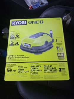 Ryobi 18v dual function digital inflator/deflator