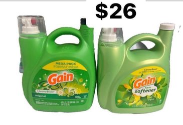 Gain detergent and fabric softener $26