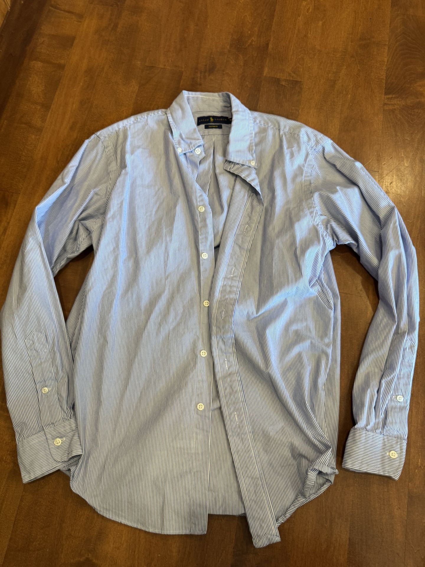 Men’s Ralph Lauren custom fit button-down shirt shipping available