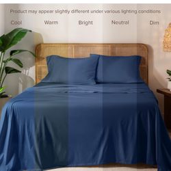 Bare Home 6-Piece Queen Sheet Set – Navy Blue💙🦋