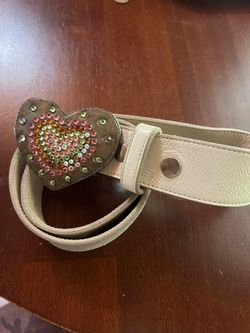 Heart rhinestone belt