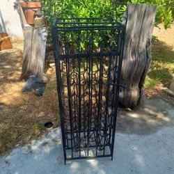 Vintage Wrought Iron Wine Rack 40 Bottle CAP.