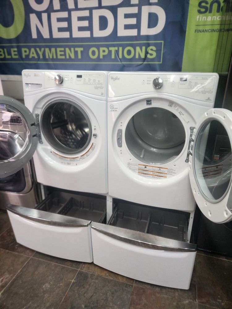 💯•SET WHILPPOL STEAM WASHER AND ELECTRIC DRYER WITH WARRANTY 💯