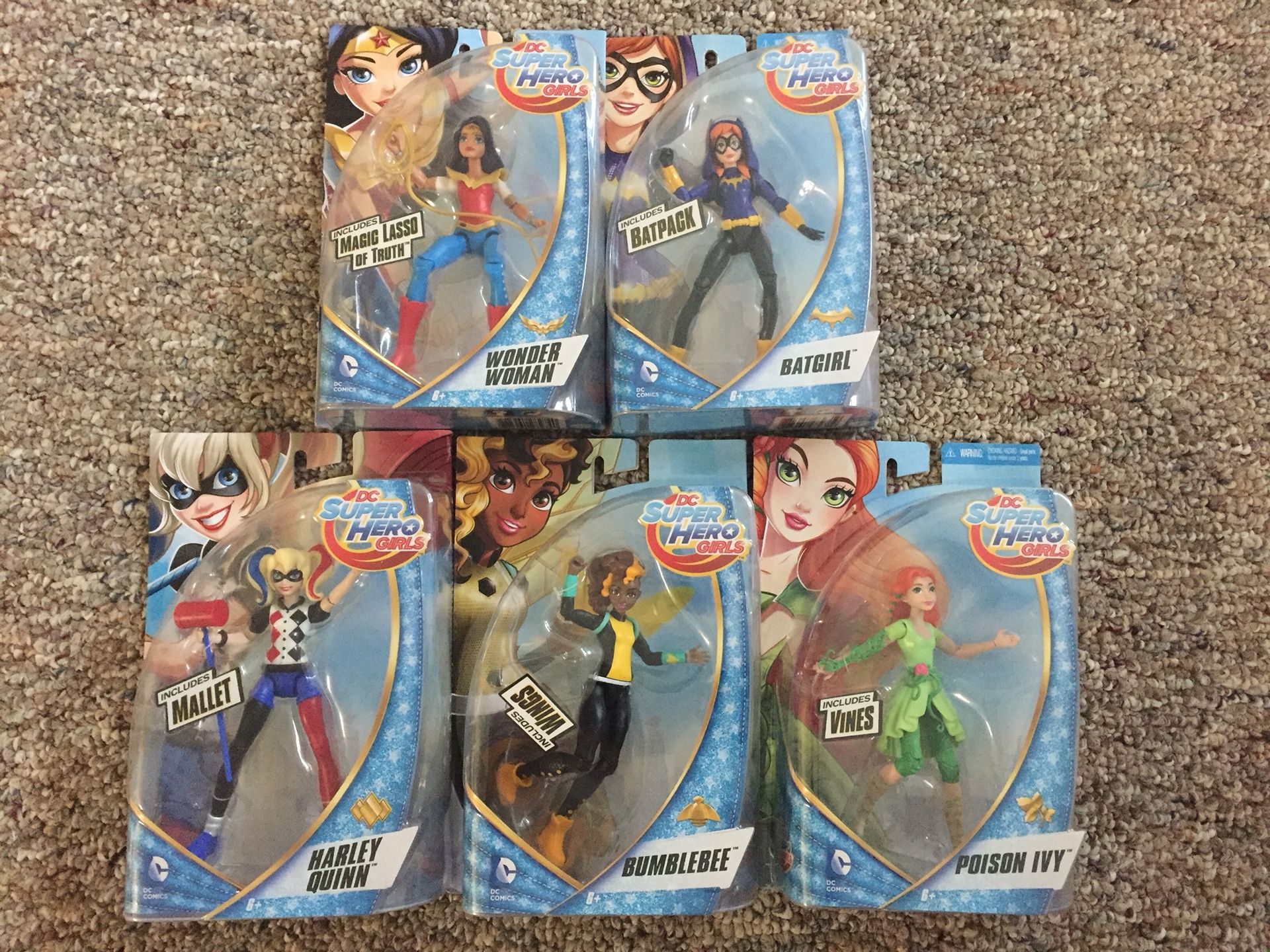 5 brand new Dc super hero girls action figures