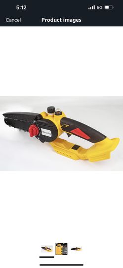 Mini Chainsaw Cordless 6-Inch with 4.0 Ah Battery,2024 Upgraded Portable Handheld Chain Saw,Battery Level Display,Electric Powered Chainsaw with Brush