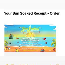 SELLING ONE SUNSOAKED TICKET