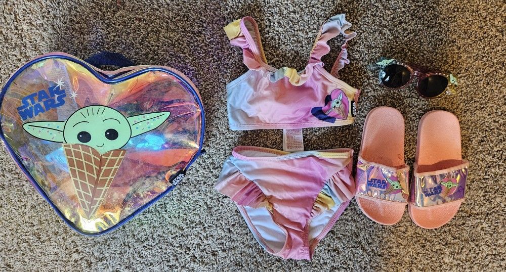 Disney Store Grogu Bathing Suit 4T