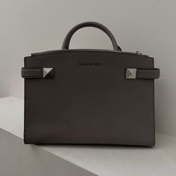 Michael Kors Structured Handbag – Gray/Taupe