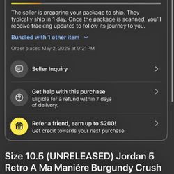 Jordan 5 Retro A Ma Maniere Burgundy Crush #8