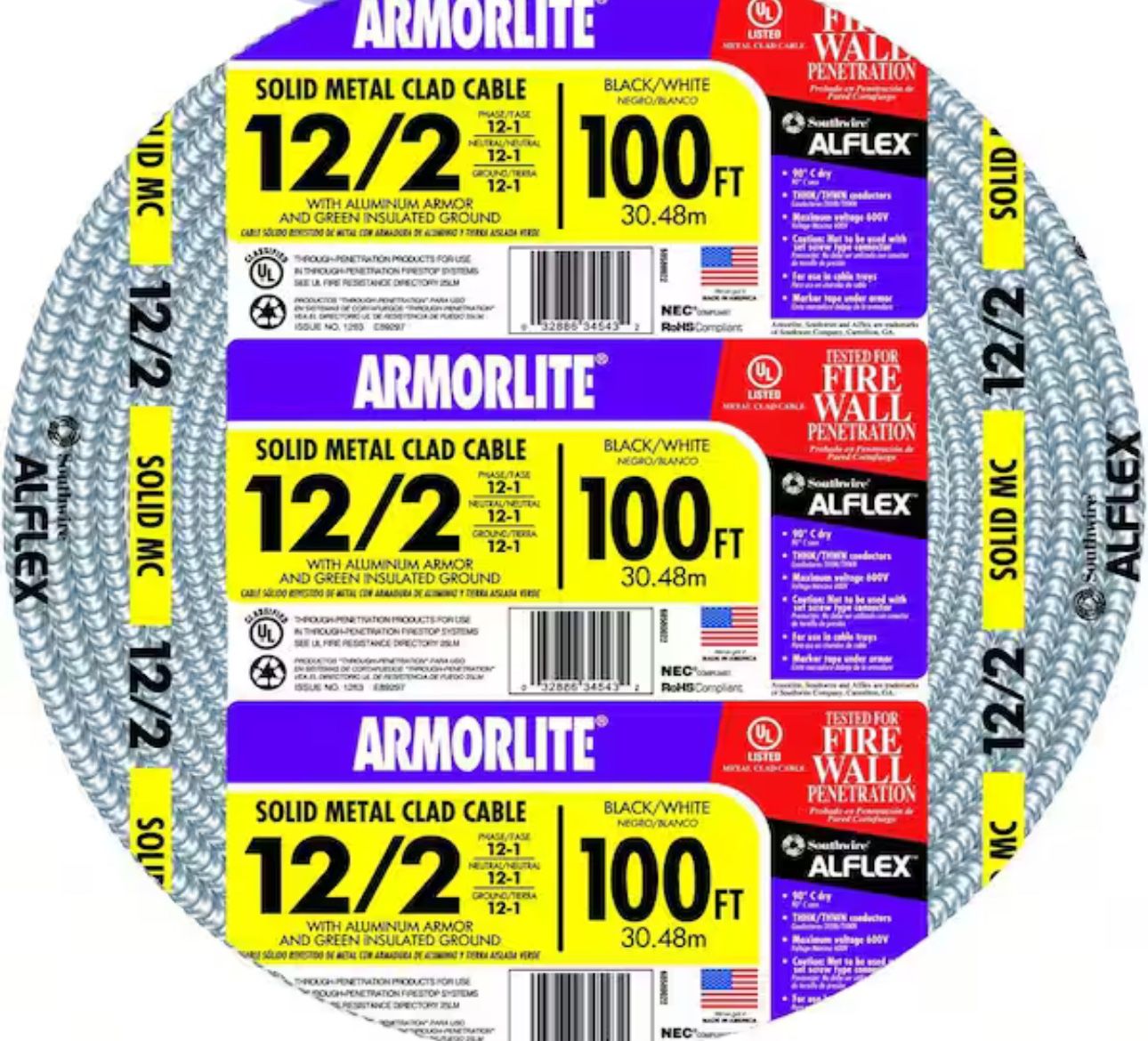 Mc Cable 12/2 En $80 Y 12/3 En $100