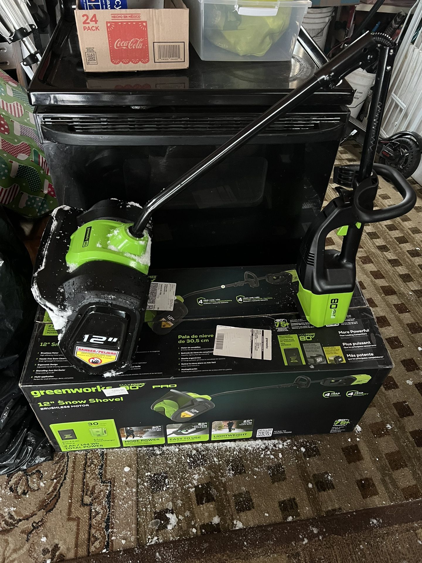 Greenworks snow shovel 80v 12" Cordless Brushless