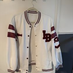 White varsity jacket