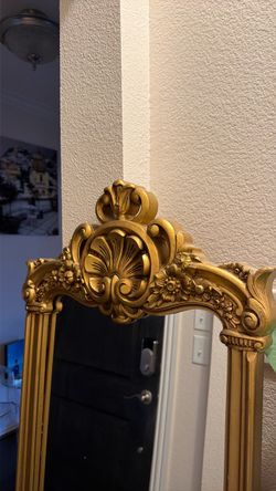 Gold Ornate Baroque Style Wall Mirror