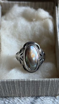 Abnormal Cultured Pearl Sterling Silver Vintage ring