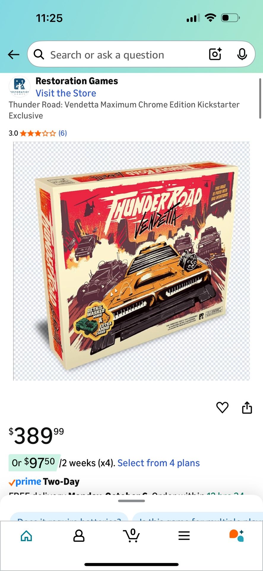 NEW Thunder Road: Vendetta Maximum Chrome Edition Kickstarter Exclusive BOARD GAME