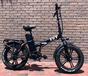 ✅BRAND NEW - 1000 Watt Folding Electric Bike Lightweight 20x3.0 Fat Tire, 20ah, 32mph, 50-80 Mile Range, Heavy Duty Rear Rack