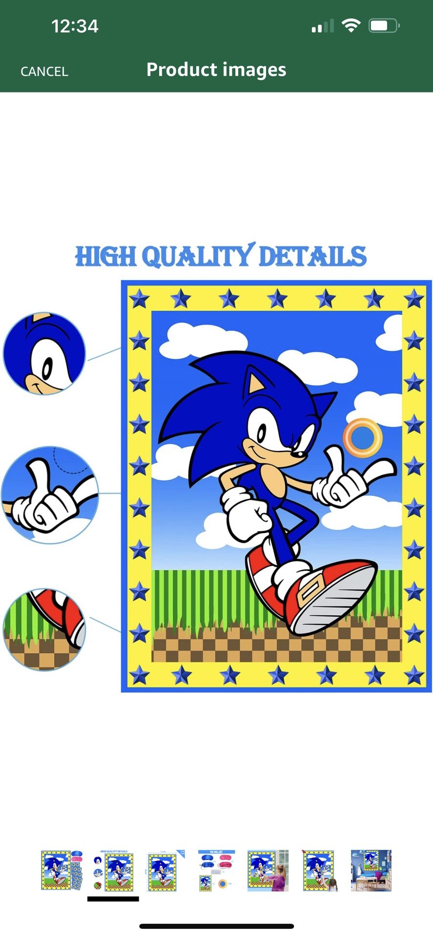 Sonic Birthday Decor/Supplies