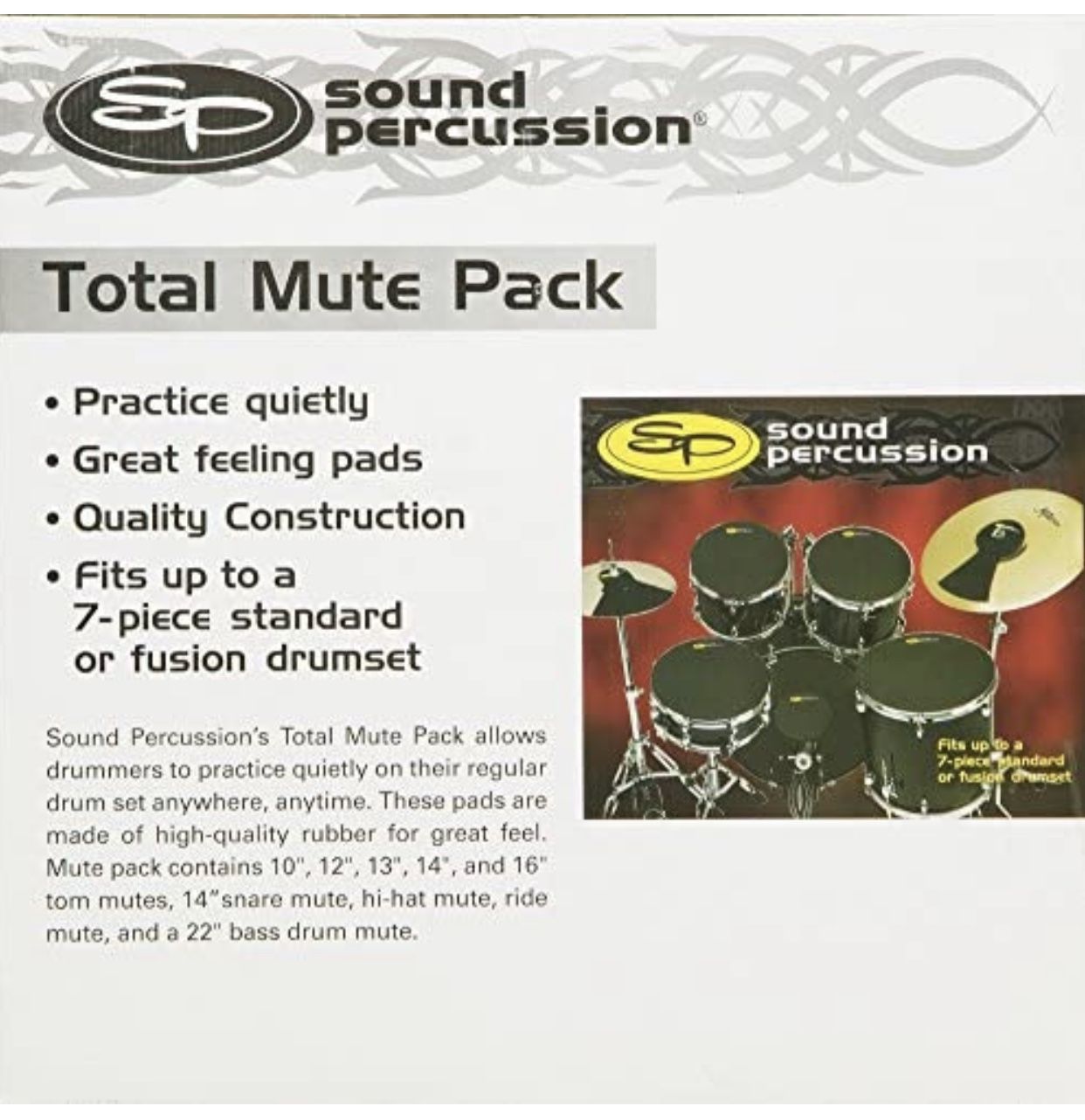 TOTAL MUTE PACK For Drumset - Sound Percussion SPTMP-22 