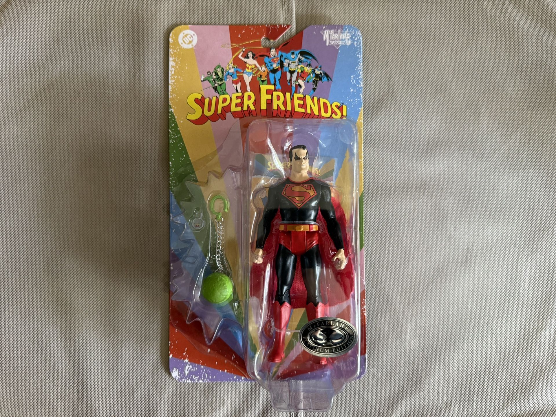McFarlane DC Retro Super Friends EVIL SUPERMAN 6" (Platinum Edition) Chase