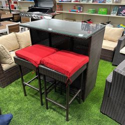 Patio Bar Set Outdoor Furniture Set