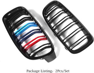 BMW F30 Grille,ABS Front Replacement Kidney Grill for 3 Series F30 F31 Gloss 3 Color
