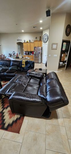 Leather Love seat reclining