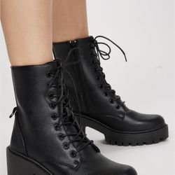 Platform Combat Boots (read description)