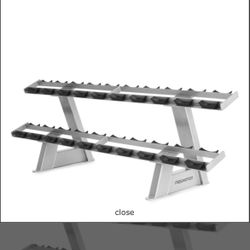 Freemotion Commercial Grade Dumbbell Rack 2 Tier 10 Pairs
