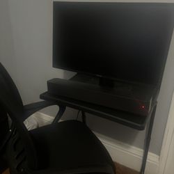 Gaming Monitor w/ Mini Desk Set Up