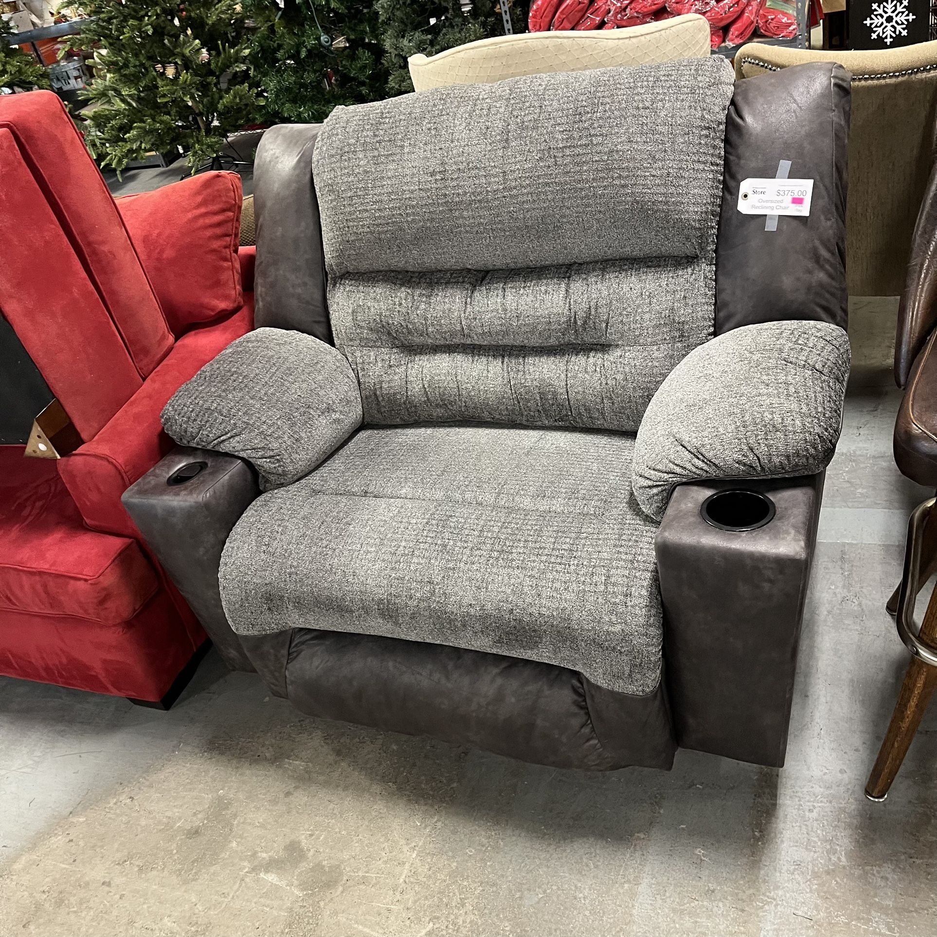 Gray Oversize Recliner Chair (in Store)