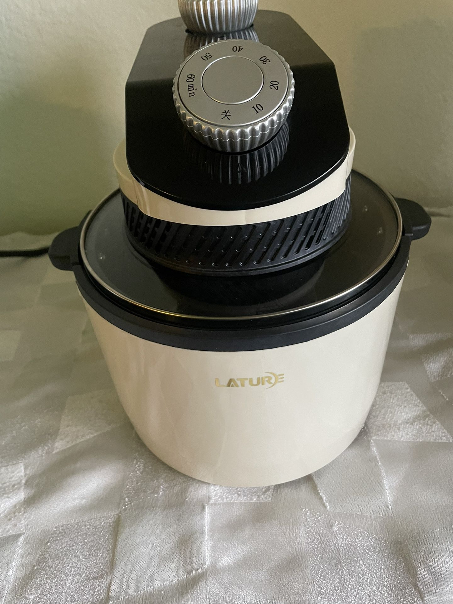 LATURE 5.5 QT Air Fryer  Glass Lid 8 Settings FIX Or Use Parts Not Heating Up?