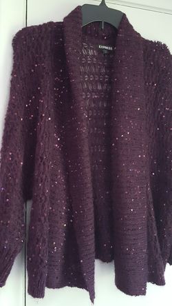 Express plum sequin sweater