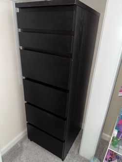 Pressed wood tall dresser six drawer $50 OBO